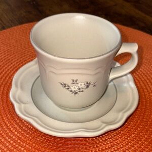 Vintage Pfaltzgraff Heirloom Cup and Saucer  Retired